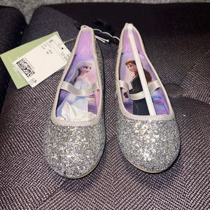 H&M Frozen glitter flats Size 12.5